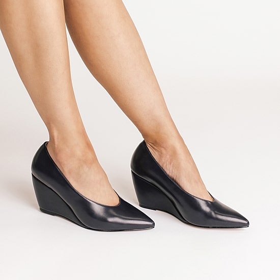 Journee Collection Womens Pointed Closed Toe Wedge Heel Pumps