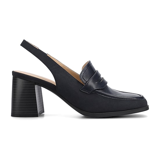 Journee Collection Henrika Womens Square Closed Toe Stacked Heel Pumps