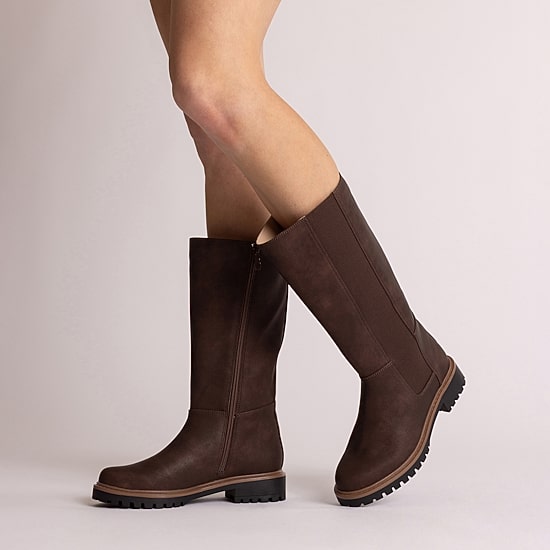 Journee Collection Womens Extra Wide Calf Block Heel Dress Boots