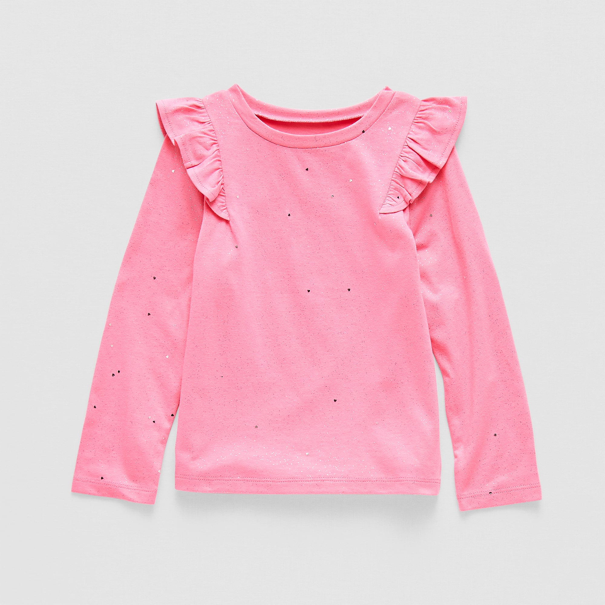 Okie Dokie Toddler & Little Girls Round Neck Long Sleeve T-Shirt