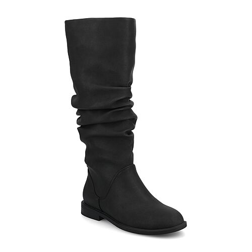 Journee Collection Womens Pennie Block Heel Dress Boots, 6 1/2 Medium, Black