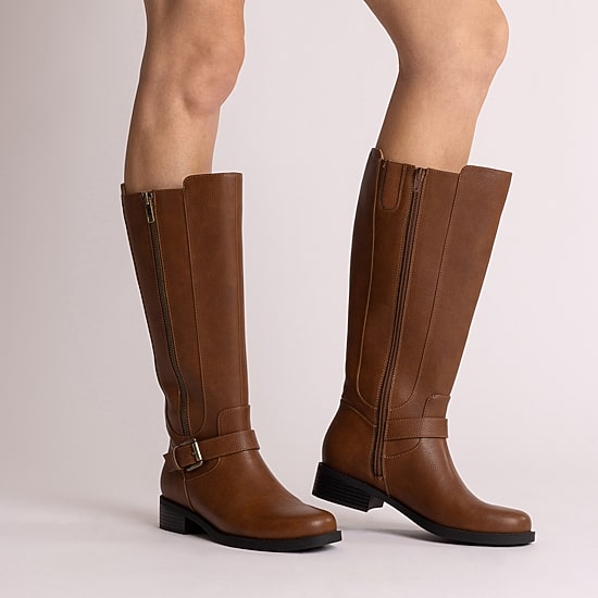 Journee Collection Womens Yasmina Block Heel Dress Boots