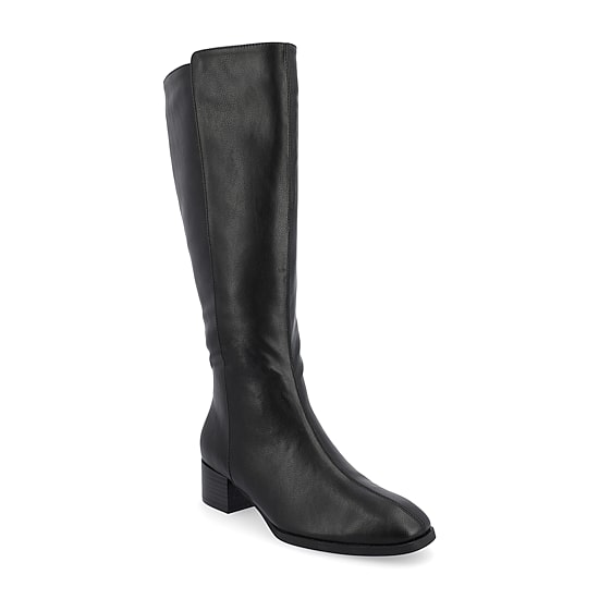 Journee Collection Womens Devri-Wc Wide Calf Stacked Heel Dress Boots