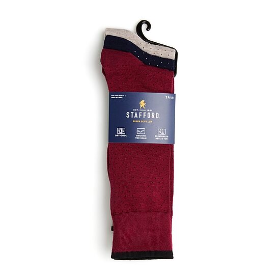 Stafford Super Soft Lux Mens 3 Pair Crew Socks