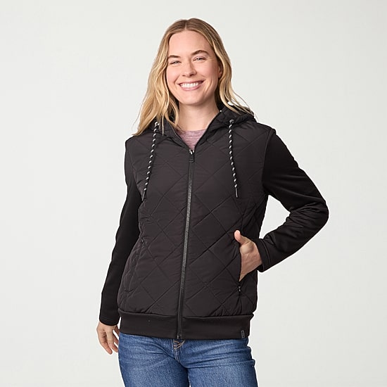 Free Country Womens Hooded Lightweight Quilted Jacket