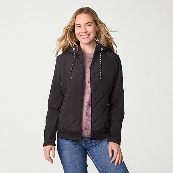 Free Country Womens Hooded Lightweight Quilted Jacket