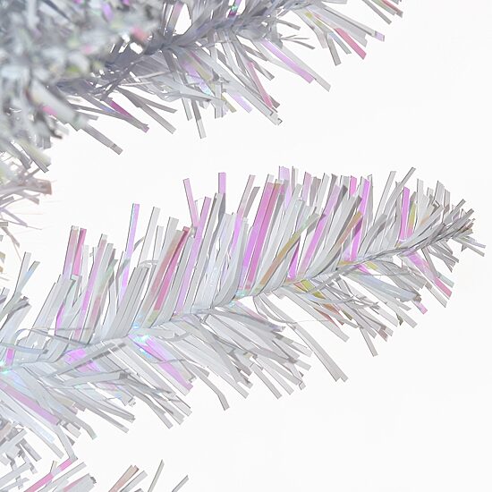 National Tree Co. White Iridescent Tinsel 6 Foot Christmas Tree