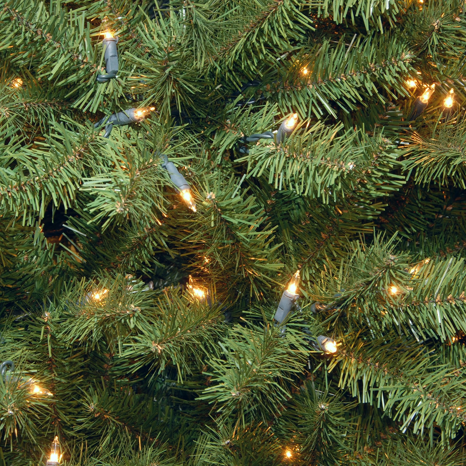 National Tree Co 7.5 Feet North Valey Spruce Hinged Pre-Lit Christmas Tree