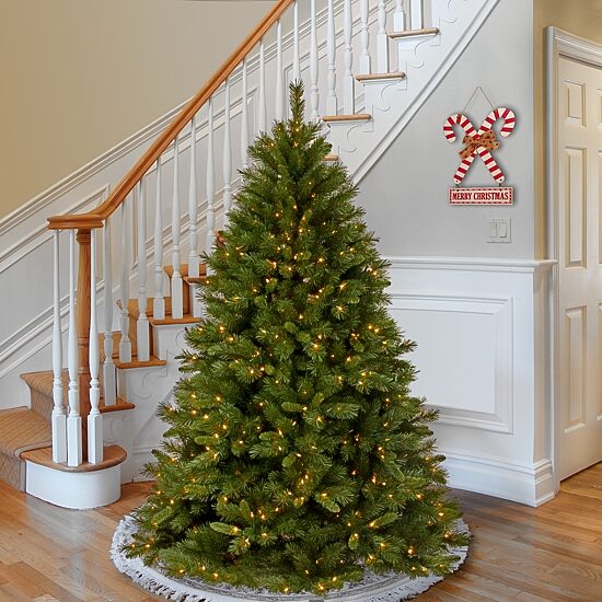National Tree Co. Winchester Pine 7 1/2 Foot Pre-Lit Pine Christmas Tree