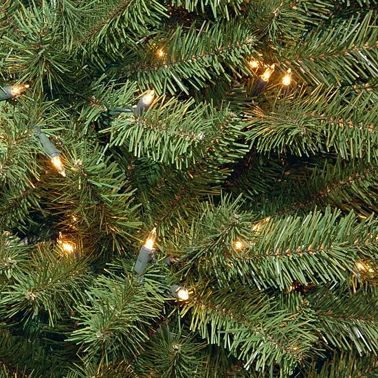 National Tree Co. North Valley Spruce Hinged 4 1/2 Foot Pre-Lit Spruce Christmas Tree
