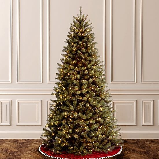 National Tree Co. North Valley Spruce Hinged 6 1/2 Foot Pre-Lit Spruce Christmas Tree