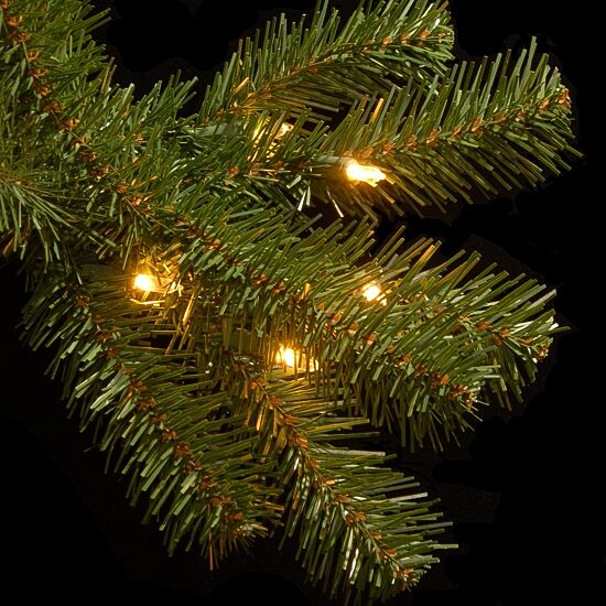 National Tree Co. North Valley Spruce Hinged 6 1/2 Foot Pre-Lit Spruce Christmas Tree