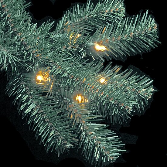 National Tree Co. North Valley Spruce Blue Hinged 7 1/2 Foot Pre-Lit Spruce Christmas Tree
