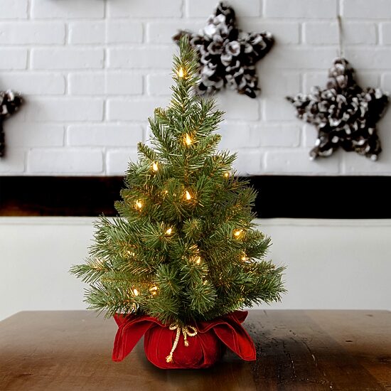 National Tree Co. 2 Foot Majestic Fir Pre-Lit Christmas Tree