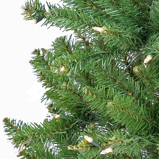 National Tree Co. Kingswood Fir Hinged Pencil 4 1/2 Foot Pre-Lit Fir Christmas Tree
