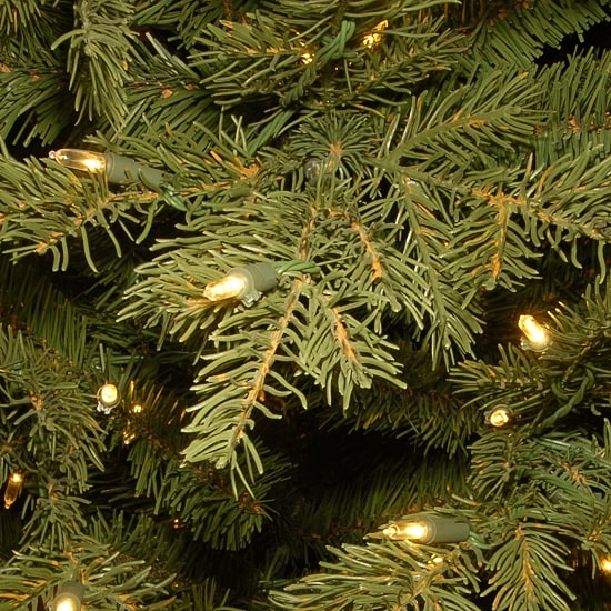 National Tree Co. Nordic Spruce Hinged 7 1/2 Foot Pre-Lit Spruce Christmas Tree