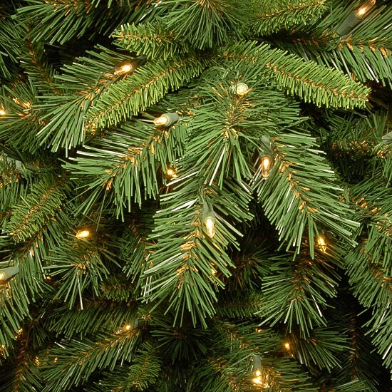 National Tree Co. Tiffany Slim Fir 9 Foot Pre-Lit Fir Christmas Tree