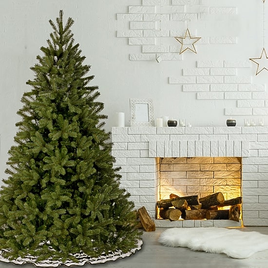 National Tree Co. Feel-Real Downswept Douglas Fir Hinged 7 Foot Fir Christmas Tree