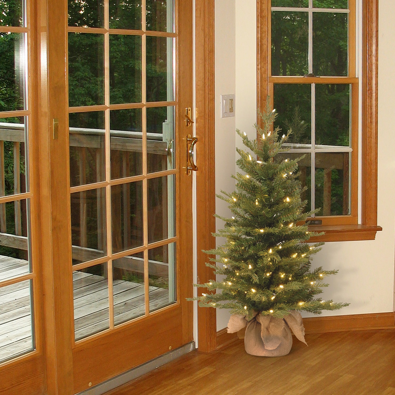 National Tree Co. Nordic Spruce 3 Foot Pre-Lit Spruce Christmas Tree