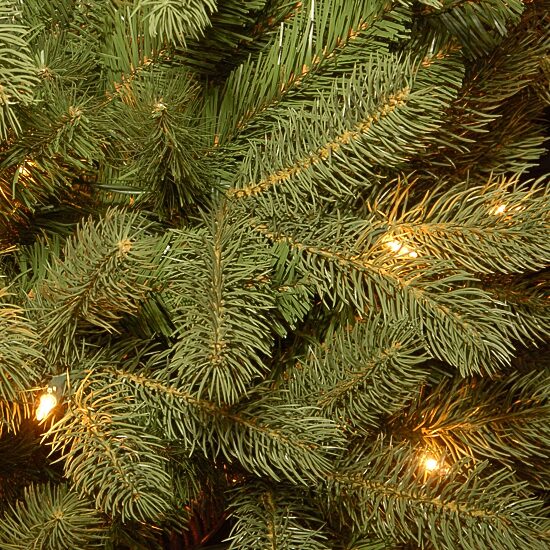 National Tree Co. Downswept Douglas Fir Slim Hinged 7 1/2 Foot Pre-Lit Fir Christmas Tree