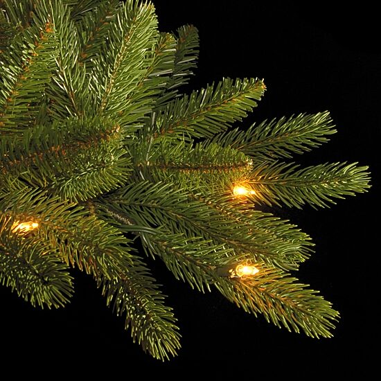 National Tree Co. Grande Fir Hinged 7 1/2 Foot Pre-Lit Fir Christmas Tree