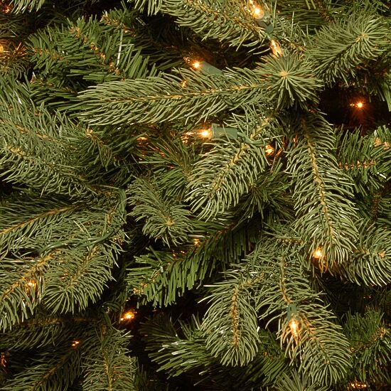National Tree Co. Downswept Douglas Fir Hinged 7 Foot Pre-Lit Fir Christmas Tree