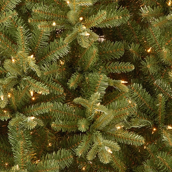 National Tree Co. Tiffany Fir 7 1/2 Foot Pre-Lit Fir Christmas Tree