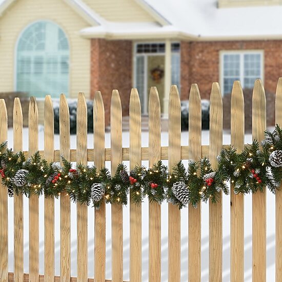 National Tree Co. Frosted Berry Christmas Indoor Outdoor Garland