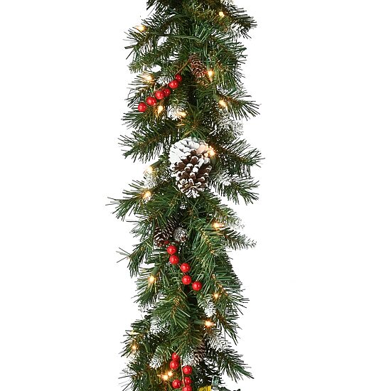 National Tree Co. Frosted Berry Christmas Indoor Outdoor Garland