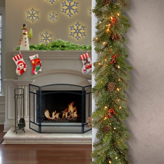 National Tree Co. Cashmere Berry Christmas Indoor Outdoor Garland