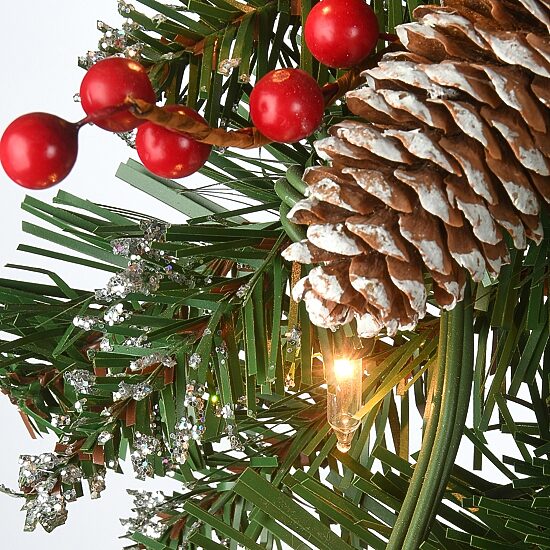 National Tree Co. Glittery Mountain Spruce Christmas Indoor Outdoor Garland