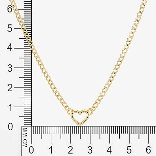 Gold Addiction Womens 14K Gold Heart 18 Inch Pendant Necklace