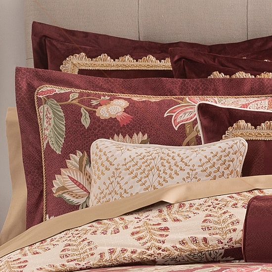 Rose Tree Emmaline Embroidered Square Throw Pillow