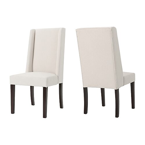 2 Piece Rory Dining Chair Set, One Size, White