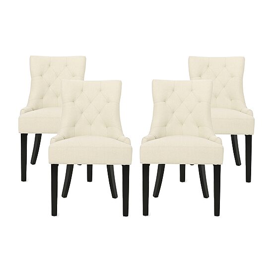 4 Piece Hayden Dining Chair Set Beige