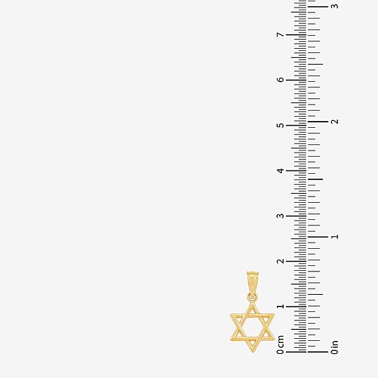 Star Of David Unisex Adult 14K Gold Star Pendant