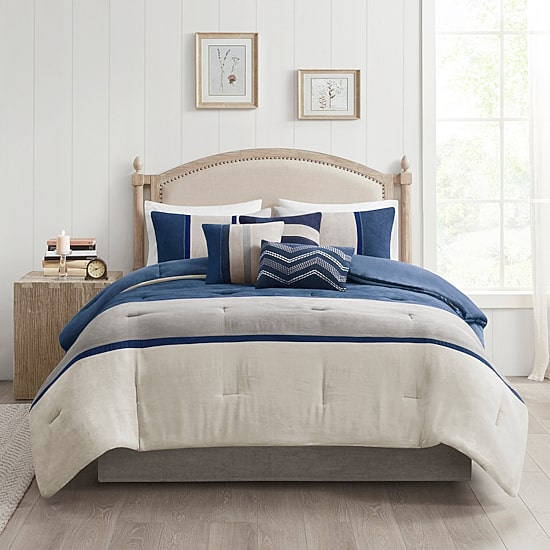 Madison Park Hanover Faux Suede 7-pc. Comforter Set
