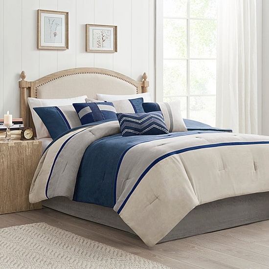 Madison Park Hanover Faux Suede 7-pc. Comforter Set