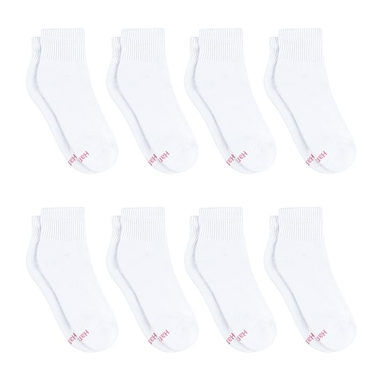 Hanes Cool Comfort Cushion Womens Multi-Pack 8 Pair Quarter Ankle Socks