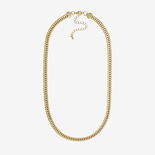 Bold Elements Gold Tone Womens Stainless Steel 18 Inch Cable Chain Necklace, One Size, Yellow
