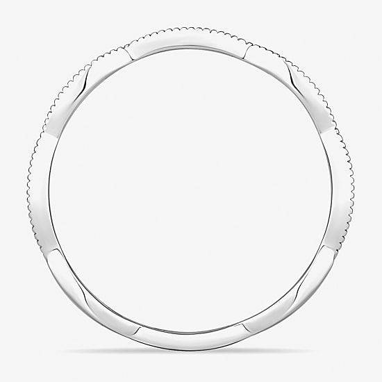 Womens 1/10 CT. T.W. Natural White Diamond 10K Gold Wedding Band