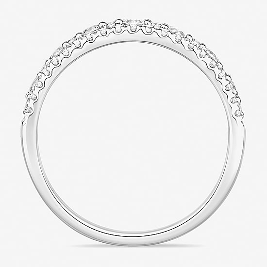 Womens 1/2 CT. T.W. Natural White Diamond 10K Gold Wedding Band