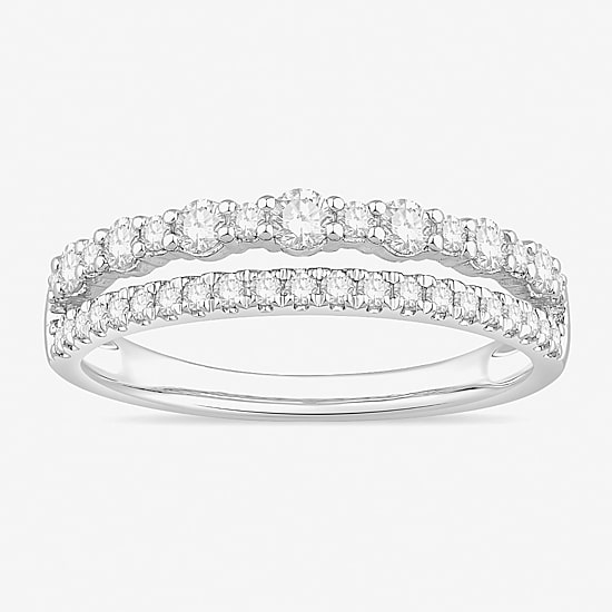 Womens 1/2 CT. T.W. Natural White Diamond 10K Gold Wedding Band