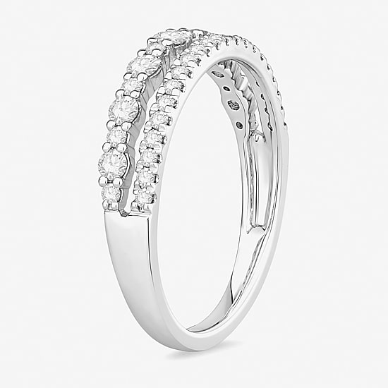 Womens 1/2 CT. T.W. Natural White Diamond 10K Gold Wedding Band