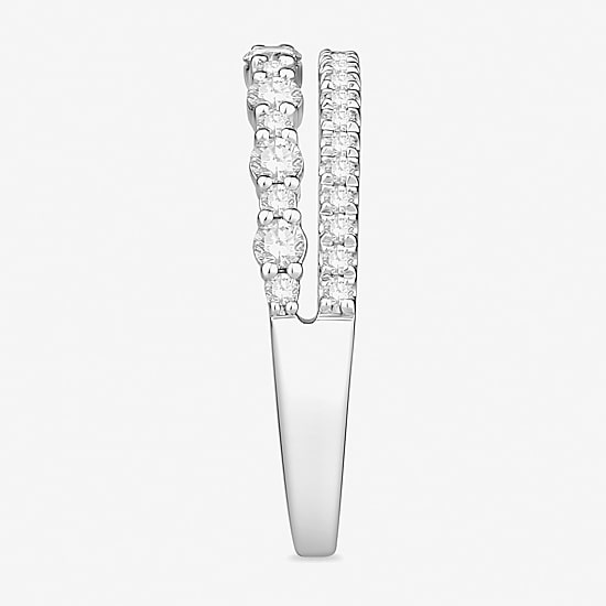 Womens 1/2 CT. T.W. Natural White Diamond 10K Gold Wedding Band
