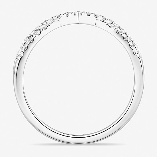 Womens 1/4 CT. T.W. Natural White Diamond 10K Gold Wedding Band