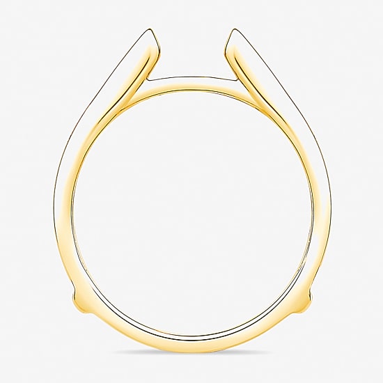 Womens 1/4 CT. T.W. Natural White Diamond 10K Gold Wedding Ring Guard