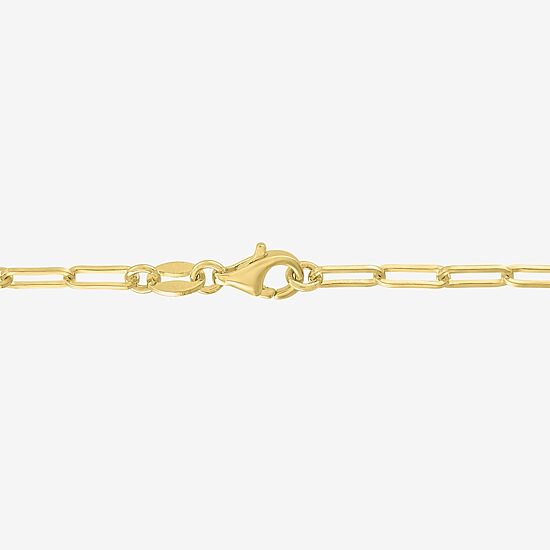 Yes, Please! (G-H / I1-12) Womens Diamond Accent Lab Grown White Diamond 14K Gold Over Silver Paperclip 18 Inch Pendant Necklace