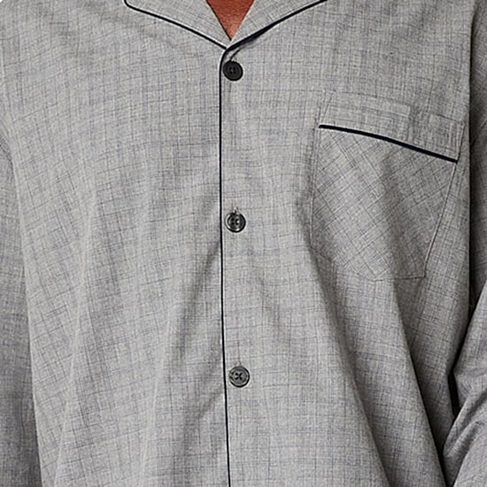 Stafford Modal Mens Long Sleeve 2-pc. Big Pajama Set