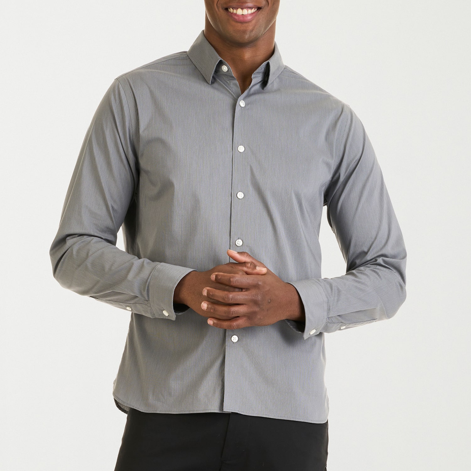 Van Heusen Everyday Defense Stain Shield Mens Long Sleeve Slim Fit STRETCH FABRIC Button-Down Shirt